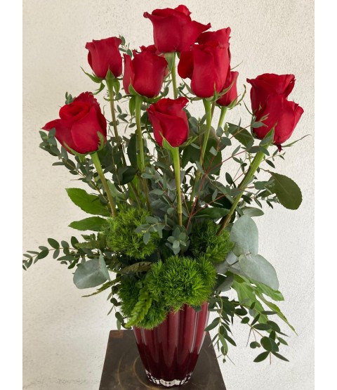 Rosas y Moneda en Vidrio